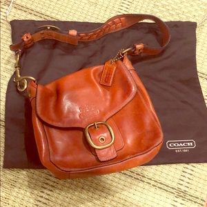 Coach brown leather satchel bag